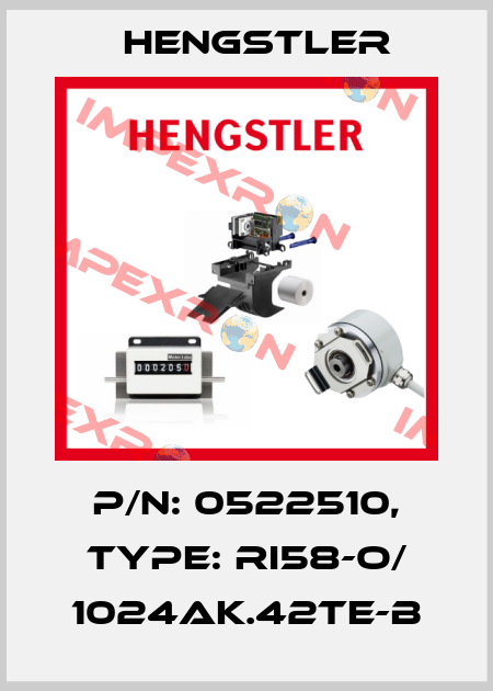 p/n: 0522510, Type: RI58-O/ 1024AK.42TE-B Hengstler