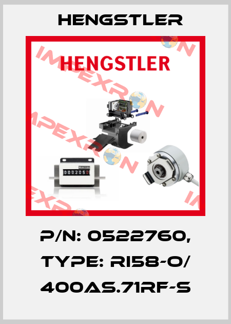 p/n: 0522760, Type: RI58-O/ 400AS.71RF-S Hengstler