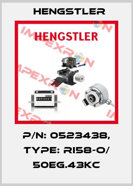 p/n: 0523438, Type: RI58-O/ 50EG.43KC Hengstler