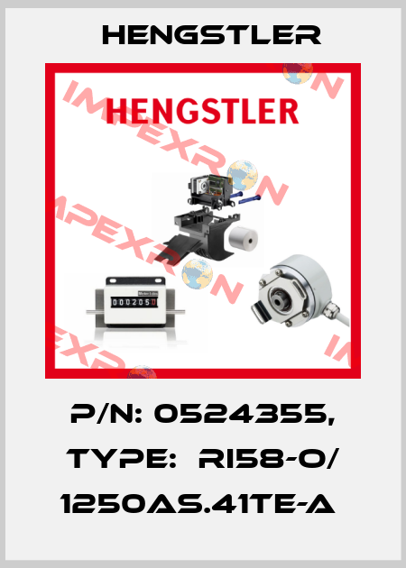 P/N: 0524355, Type:  RI58-O/ 1250AS.41TE-A  Hengstler
