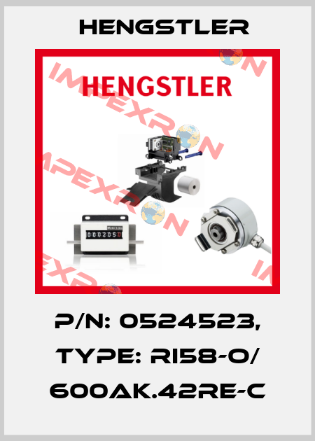 p/n: 0524523, Type: RI58-O/ 600AK.42RE-C Hengstler