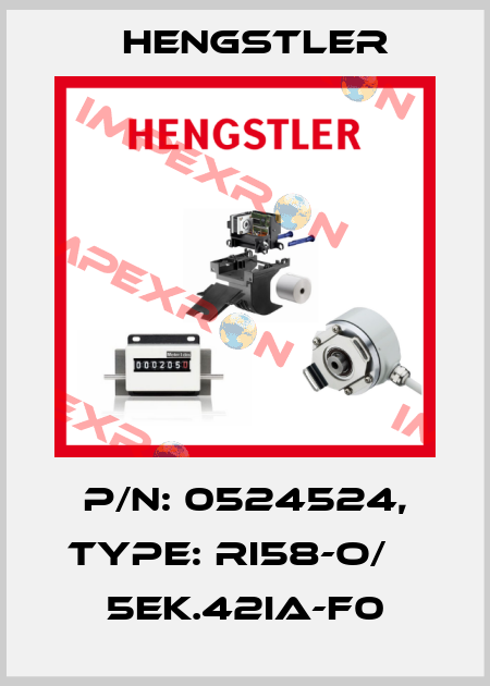 p/n: 0524524, Type: RI58-O/    5EK.42IA-F0 Hengstler