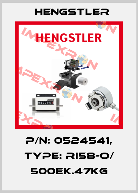 p/n: 0524541, Type: RI58-O/ 500EK.47KG Hengstler