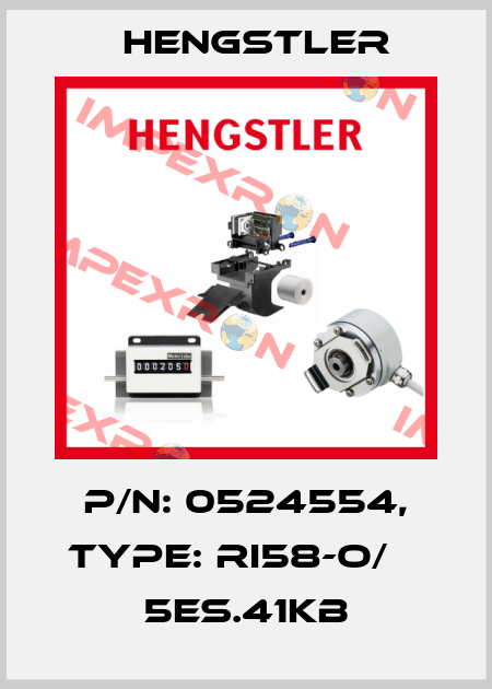 p/n: 0524554, Type: RI58-O/    5ES.41KB Hengstler