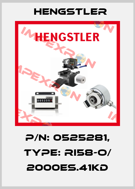 p/n: 0525281, Type: RI58-O/ 2000ES.41KD Hengstler