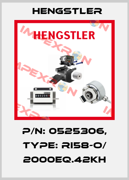 p/n: 0525306, Type: RI58-O/ 2000EQ.42KH Hengstler
