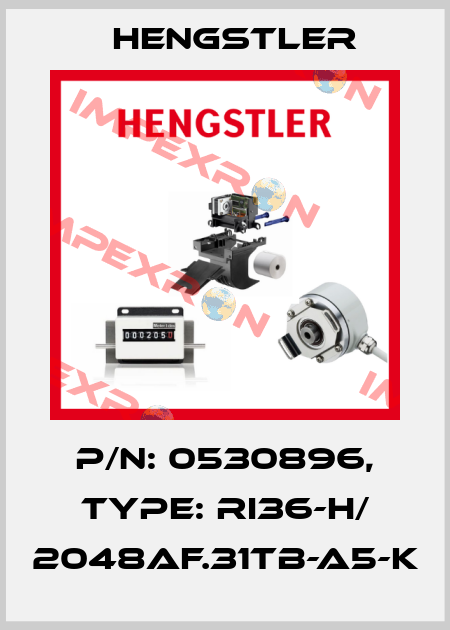 p/n: 0530896, Type: RI36-H/ 2048AF.31TB-A5-K Hengstler