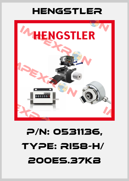 p/n: 0531136, Type: RI58-H/  200ES.37KB Hengstler