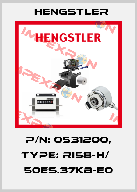 p/n: 0531200, Type: RI58-H/   50ES.37KB-E0 Hengstler