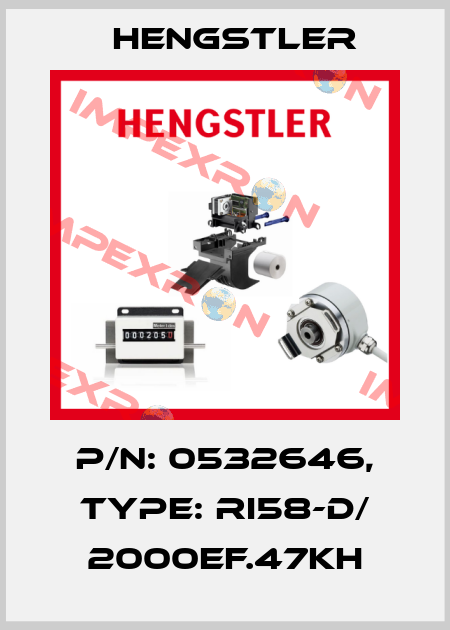 p/n: 0532646, Type: RI58-D/ 2000EF.47KH Hengstler