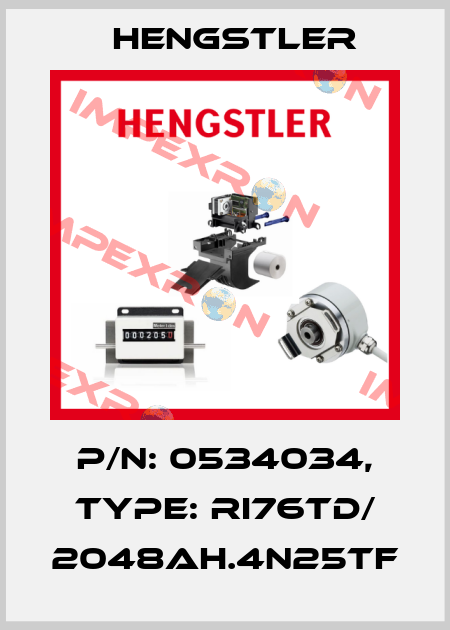 p/n: 0534034, Type: RI76TD/ 2048AH.4N25TF Hengstler