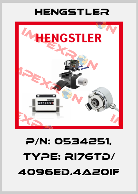 p/n: 0534251, Type: RI76TD/ 4096ED.4A20IF Hengstler