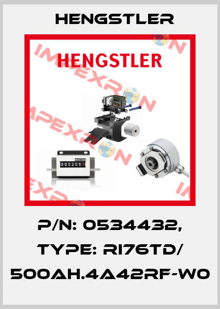 p/n: 0534432, Type: RI76TD/ 500AH.4A42RF-W0 Hengstler