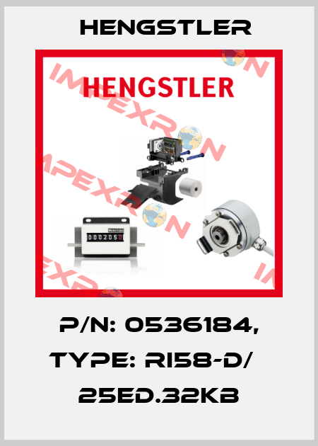 p/n: 0536184, Type: RI58-D/   25ED.32KB Hengstler