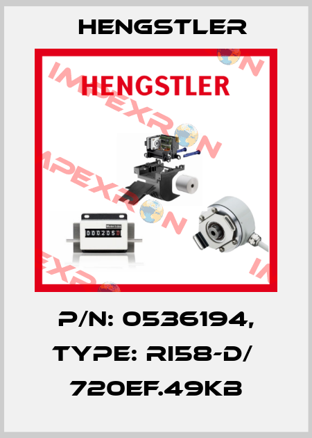 p/n: 0536194, Type: RI58-D/  720EF.49KB Hengstler
