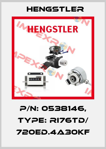 p/n: 0538146, Type: RI76TD/ 720ED.4A30KF Hengstler
