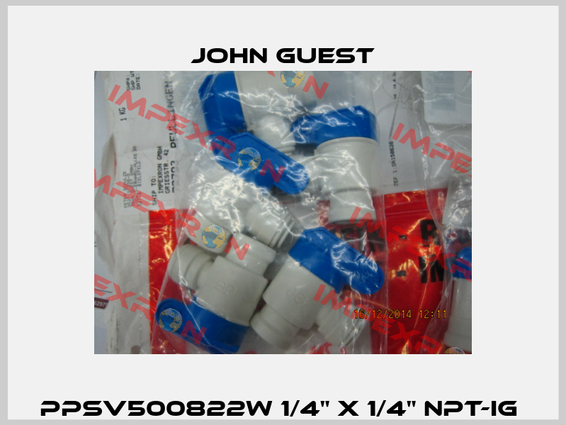 PPSV500822W 1/4" x 1/4" NPT-IG  John Guest