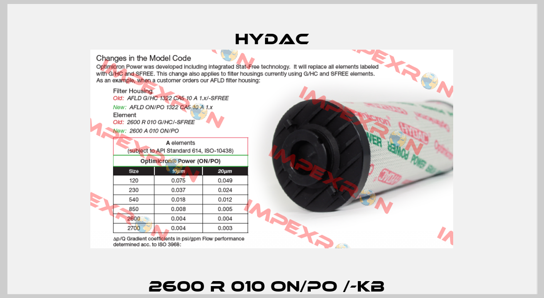2600 R 010 ON/PO /-KB   Hydac