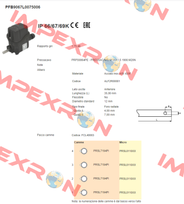 PFB9067L0075006 Ter Tecno Elettrica Ravasi