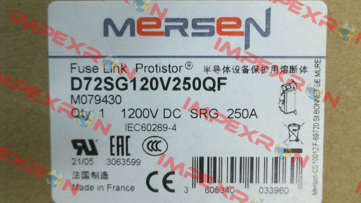 D72SG120V250QF (M079430) Mersen