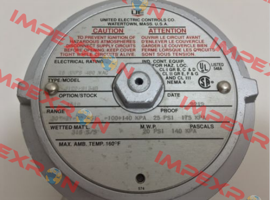 J120-S134B-1180-M201-M446-QC1  United Electric