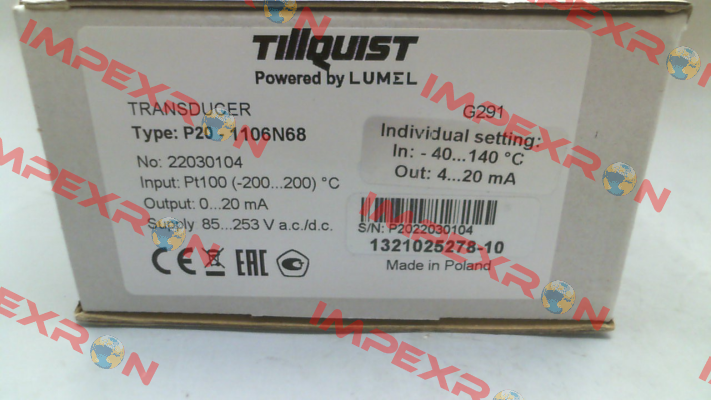 P20 transducer Tillquist