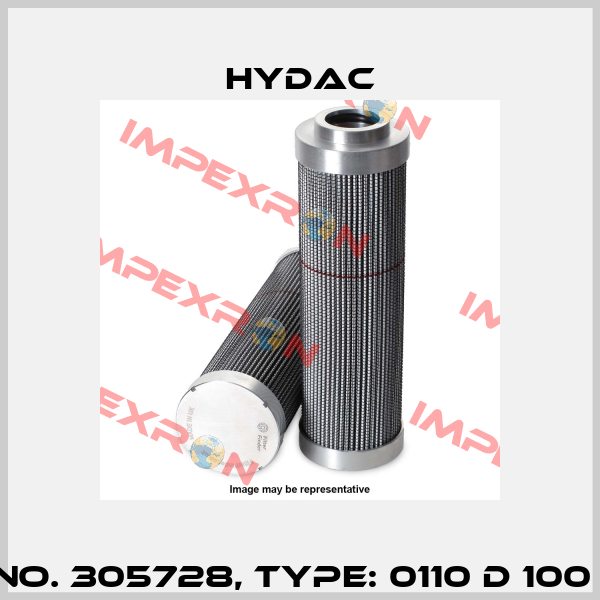 Mat No. 305728, Type: 0110 D 100 W /-V Hydac