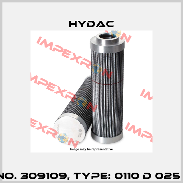 Mat No. 309109, Type: 0110 D 025 W /-W Hydac