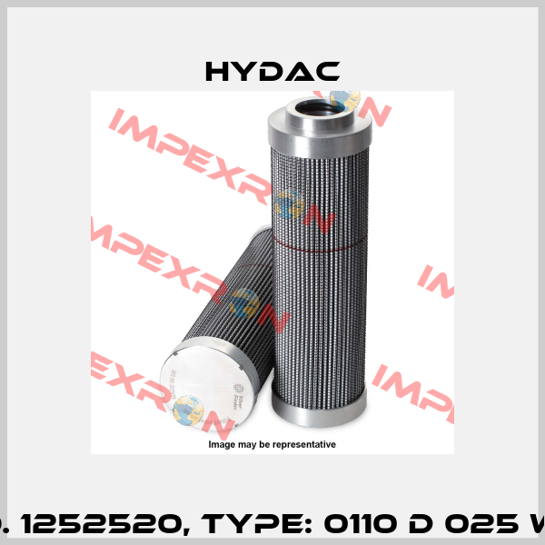 Mat No. 1252520, Type: 0110 D 025 W/HC /-V Hydac