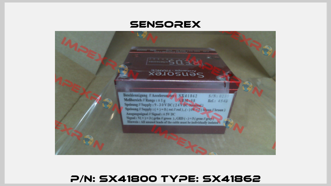 P/N: SX41800 Type: SX41862 Sensorex